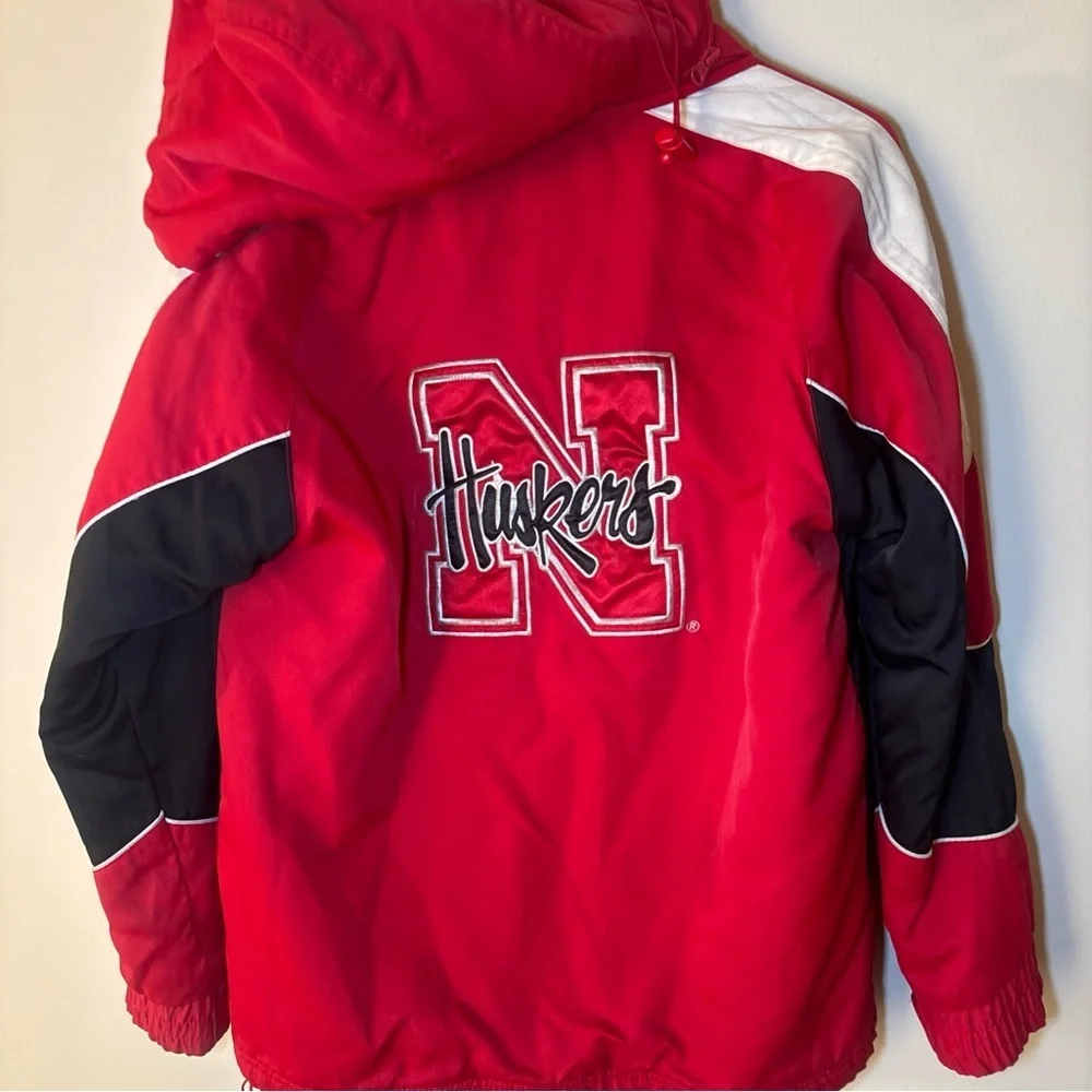 Kids Red and Black Nebraska Corn Huskers Puffer Jacket
